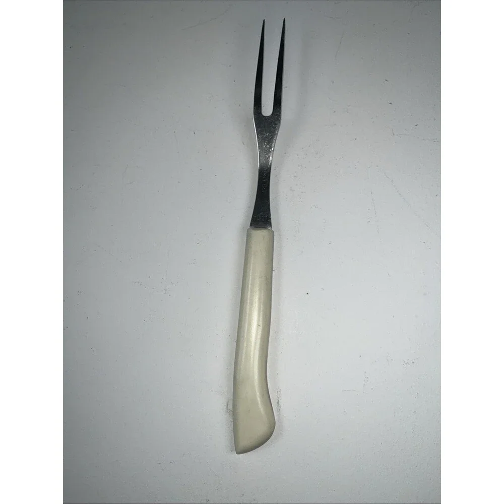 Vintage Meat Fork Blue Cornflower Household Japan Decor 9.5